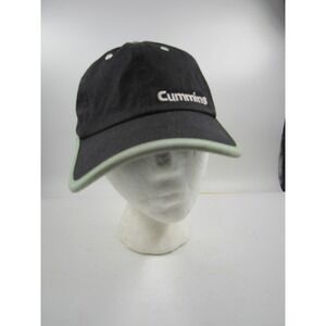 Vtg Cummins Hat Cap Strap Back One Size Black Cotton Logo Baseball Mens Truck